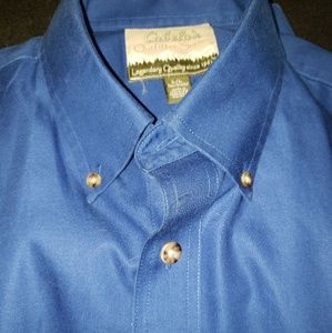 Cabela's tall Large polyflex blue button down